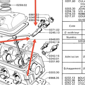 Tube Eau Culasse 204 Et 304 Peugeot Essence – Image 3